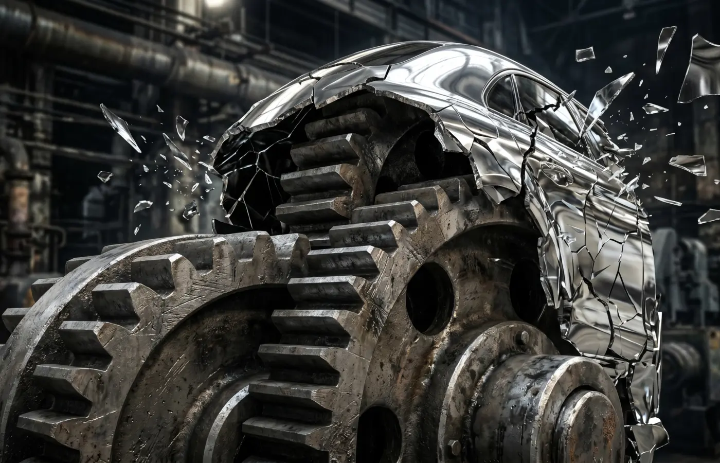 Novel industrial shredding machinery in a manufacturing environment