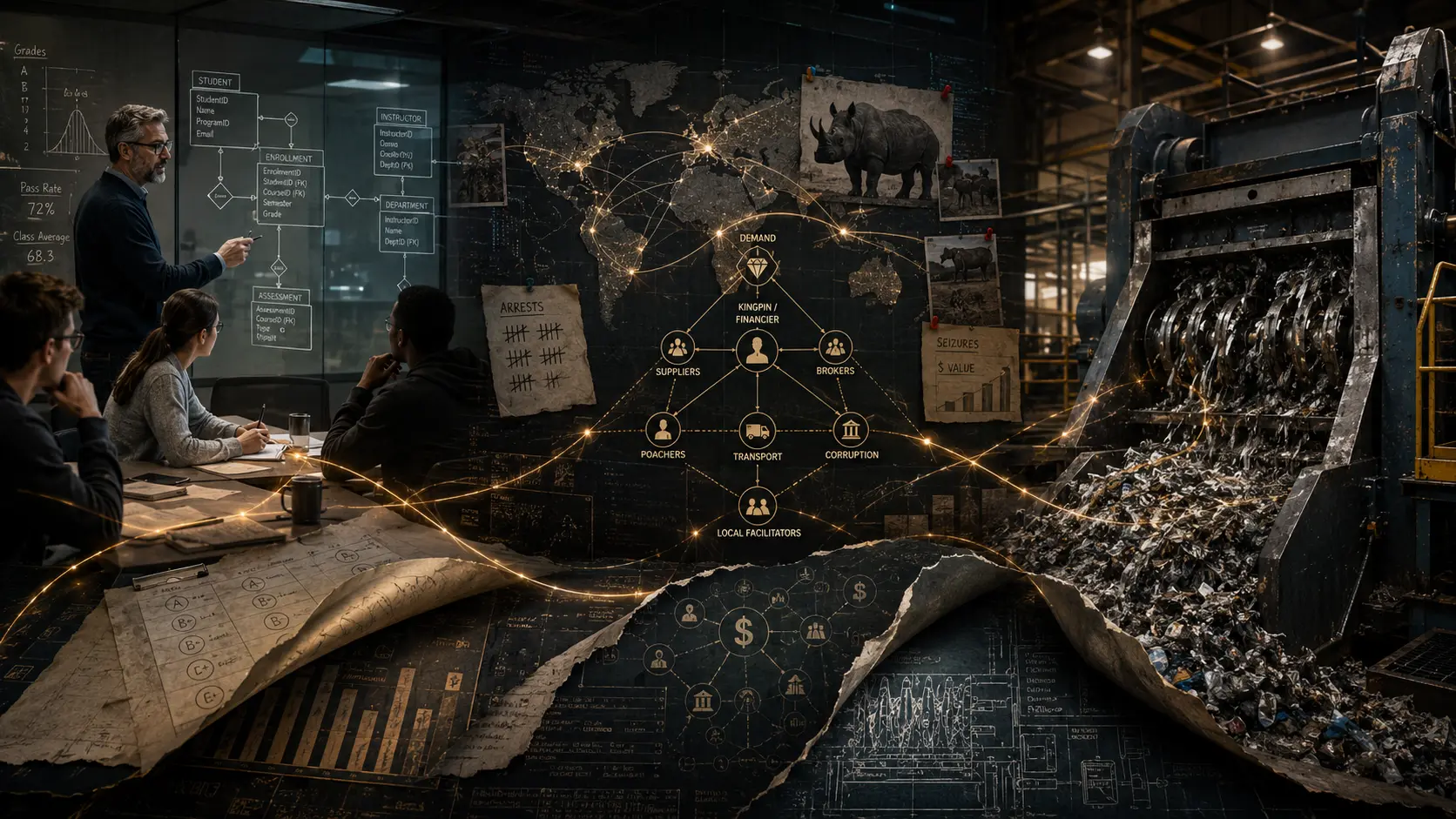 Conceptual rhino horn value-chain visualisation